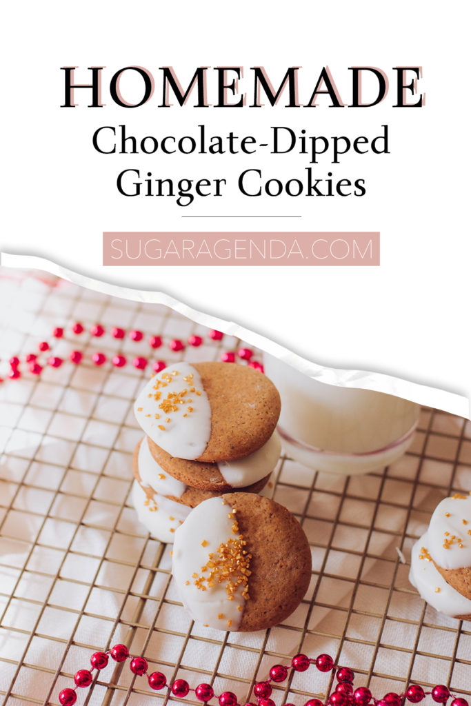 These homemade Chocolate-Dipped Ginger Cookies are out of this world! They're soft, chewy and full of flavor.