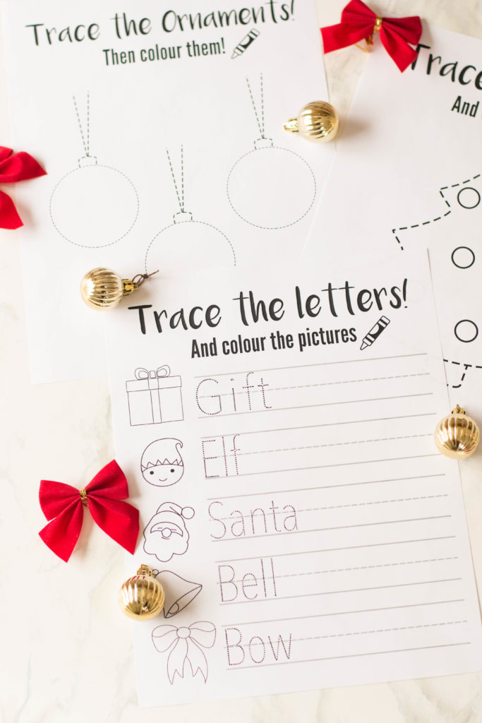 These free Christmas worksheets are the perfect boredom buster for your preschooler! Print them out for free and get them learning new words... while having fun!