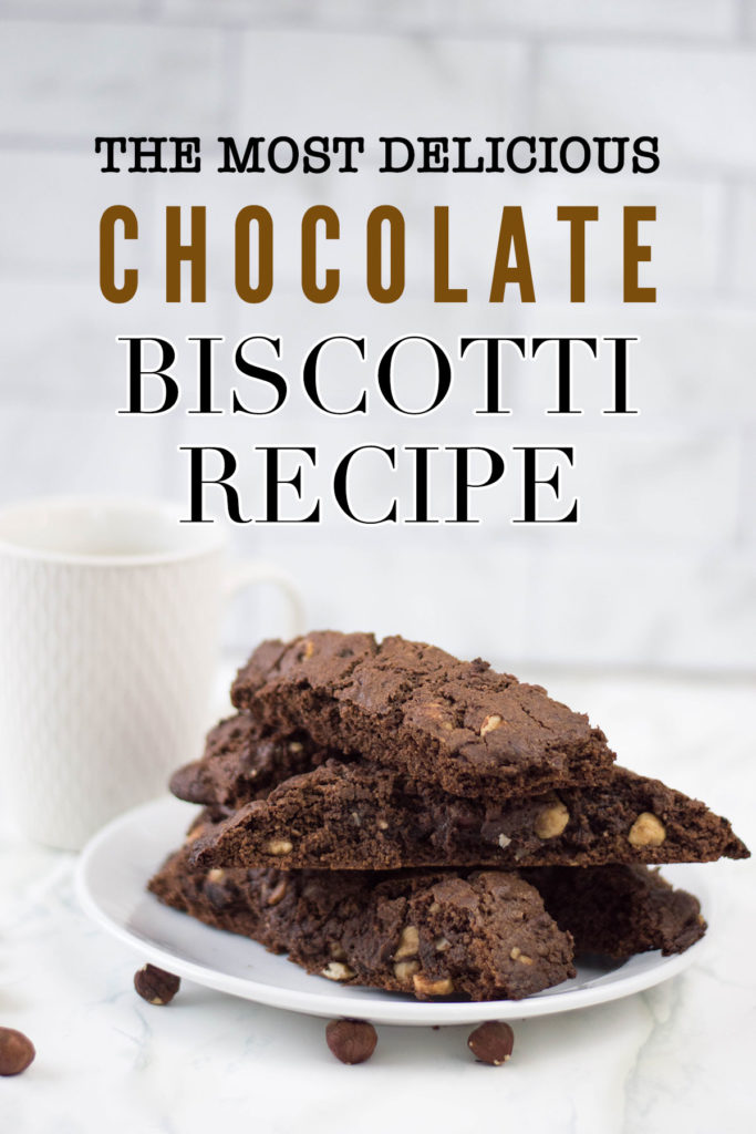 What’s better than chocolate biscotti? Chocolate biscotti with hazelnuts, of course! This recipe is very easy to follow and result in the perfect biscotti treat.