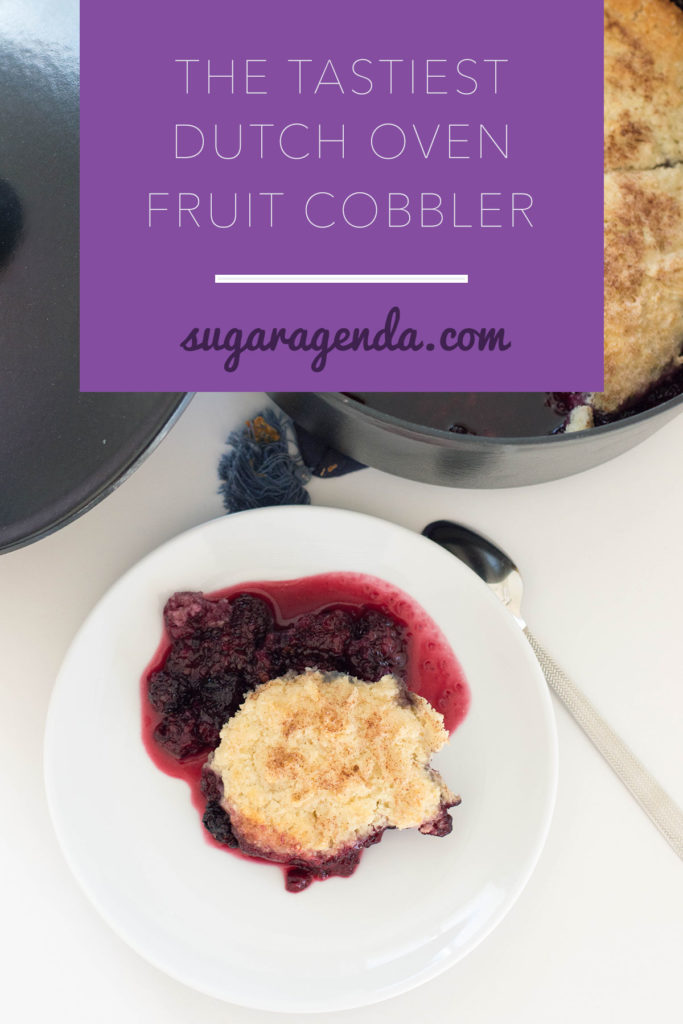 DUTCH OVEN BLACKBERRY COBBLER - A classic dessert baked to perfection in an enameled Dutch oven!