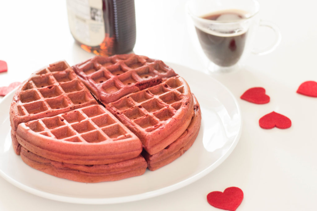 This is the best and easiest red velvet waffles recipe! If you want a gorgeous, chocolate-y breakfast with a deep, red colour, then this recipe should be your go-to.