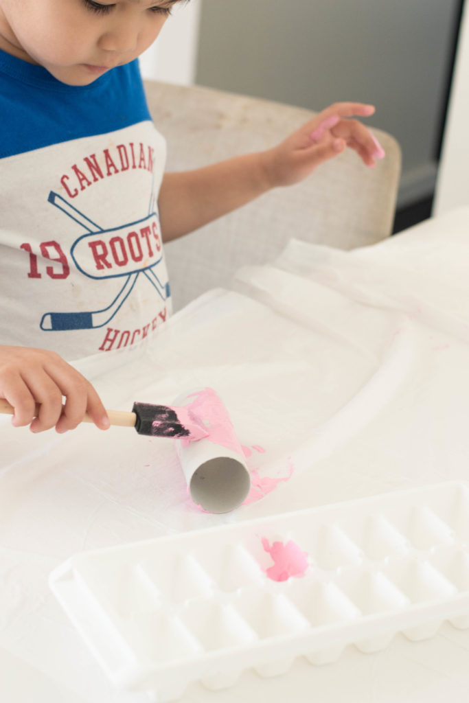 This Valentine’s Day toilet paper roll craft is tons of fun to put together with your little one! Plus, it makes for the cutest V-Day decorations - perfect for mantles and book shelves.