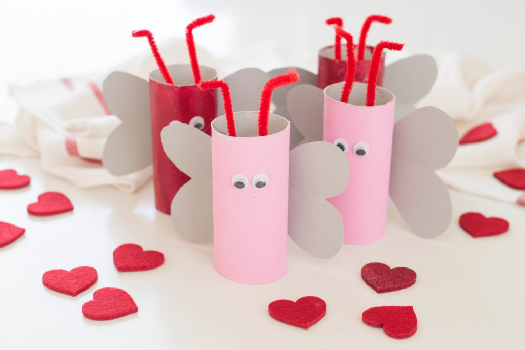 This Valentine’s Day toilet paper roll craft is tons of fun to put together with your little one! Plus, it makes for the cutest V-Day decorations - perfect for mantles and book shelves.