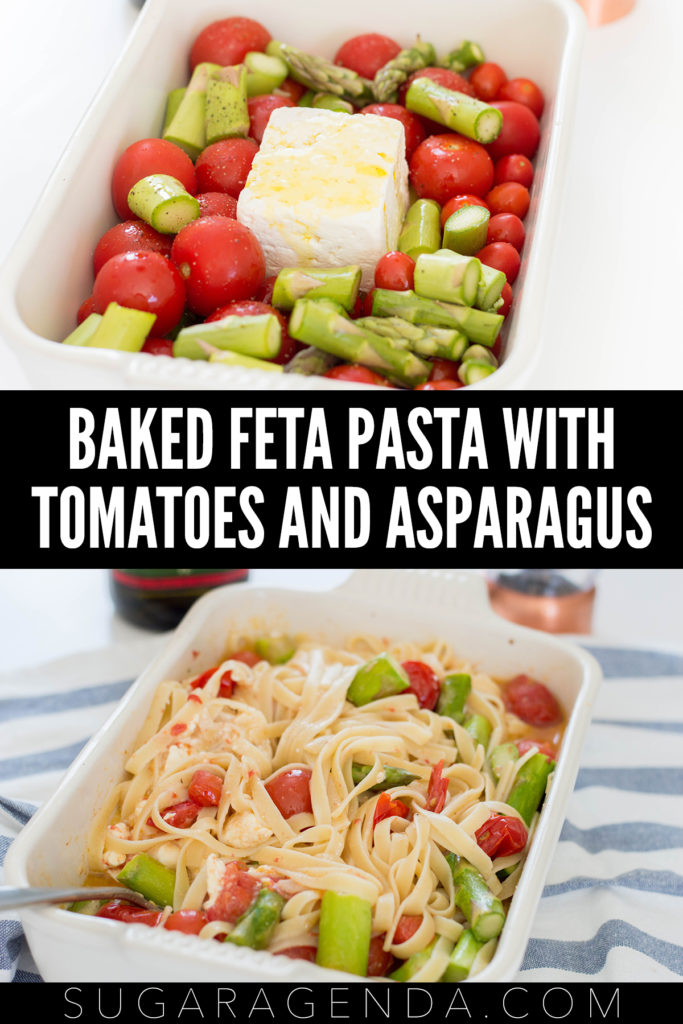This viral Tik Tok Baked Feta Pasta has an extra helping of asparagus and we’re totally here for it. Check out our full recipe for an easy dinner idea.