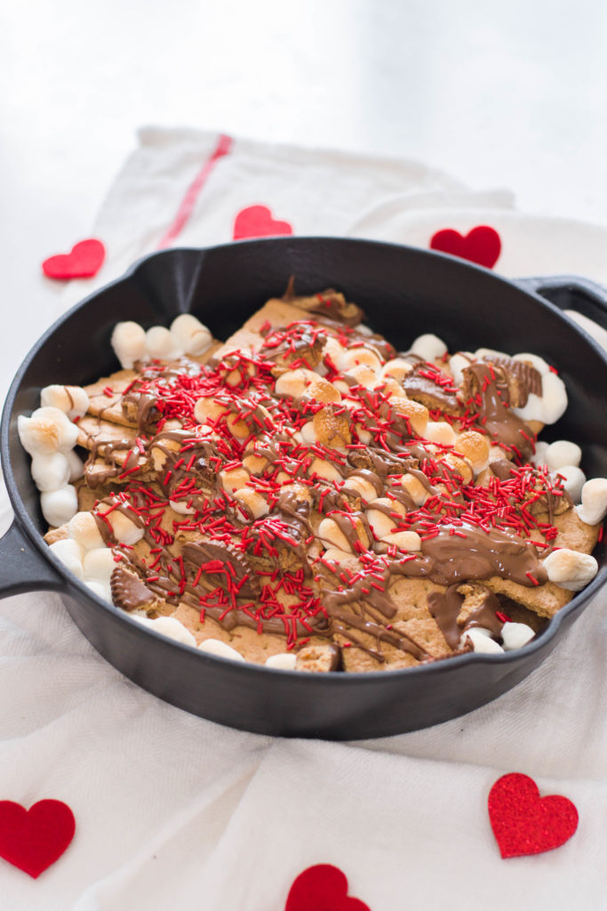 Dessert nachos will be an instant hit with your Valentine this February 14th. Take a look at how we made ours in a skillet - baked to perfection and deliciousness!
