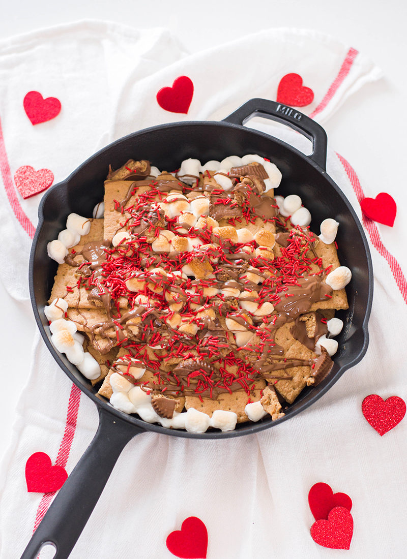 Dessert nachos will be an instant hit with your Valentine this February 14th. Take a look at how we made ours in a skillet - baked to perfection and deliciousness!