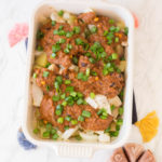 This Vegan Loaded Baked Potato Casserole boasts all the delicious flavours of a loaded baked potato… but in an easy casserole form.