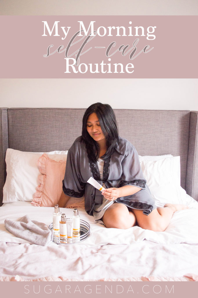 Talking about how I take care of myself at the beginning of the day, through my morning self-care routine