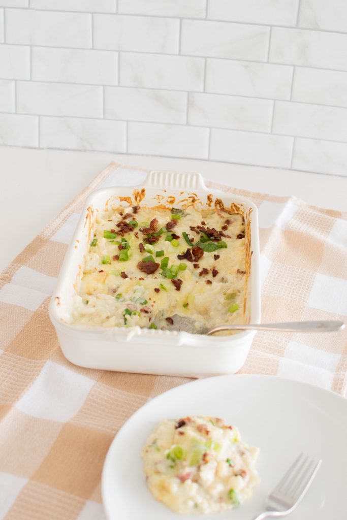 Looking for a new side dish idea? Our Fully Loaded Cauliflower recipe is filled with all the tasty stuff: bacon, cheese, and perfectly-cooked cauliflower. Try it out for yourselves!