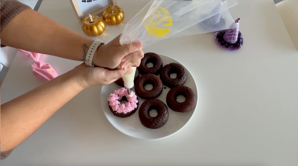 Need some Halloween dessert ideas? These Pink Monster Donuts for Halloween are absolutely delicious and completely homemade. They’re the perfect addition to any Halloween tablescape.