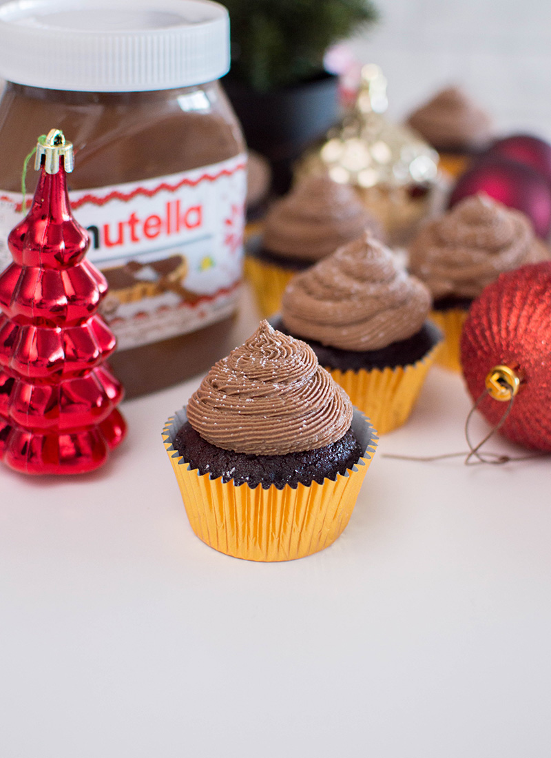 Chocolate Cupcakes With Nutella Buttercream