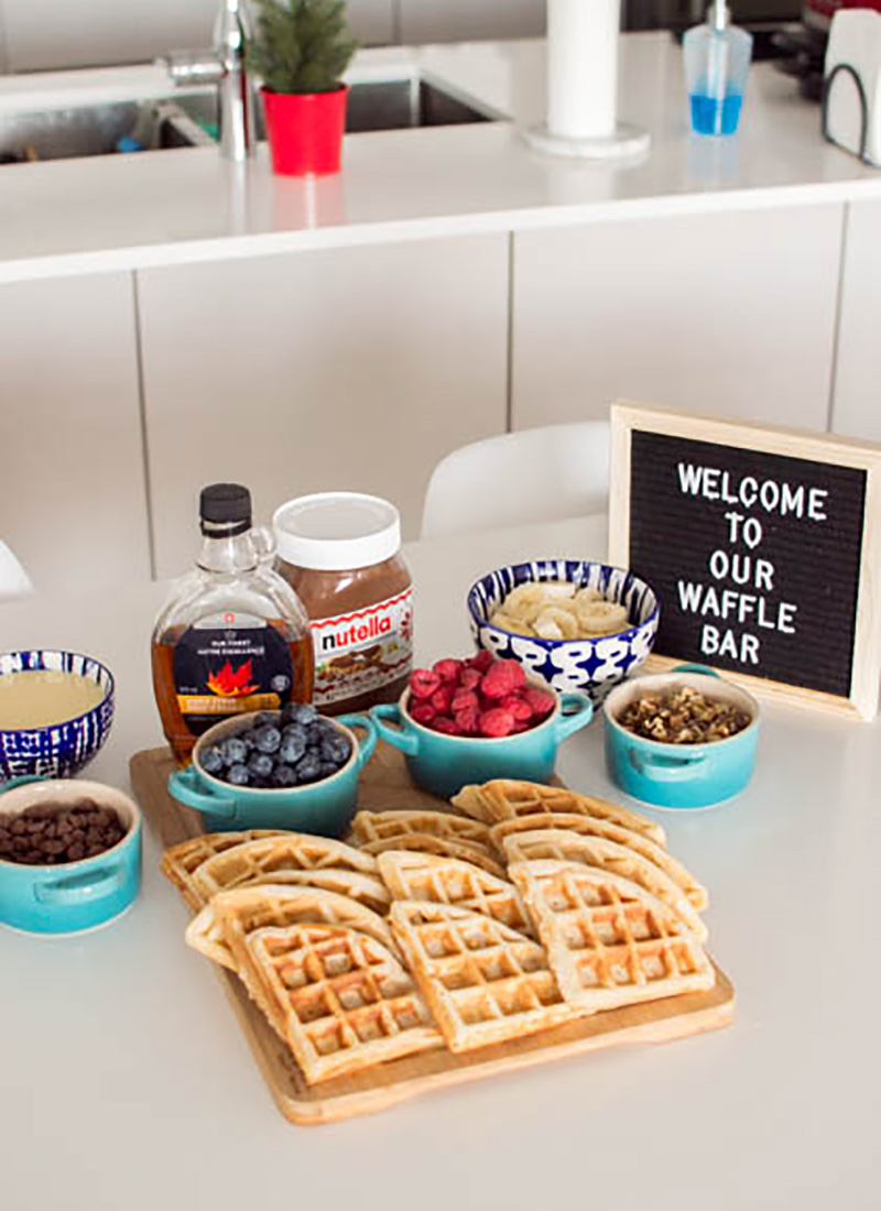 How to Put Together a Waffle Bar for Sunday Brunch