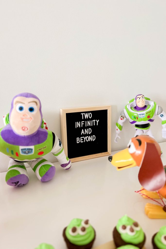 Looking for some 2 year-old birthday party theme ideas? This Two Infinity and Beyond Birthday is the perfect celebration for any little Toy Story enthusiast!
